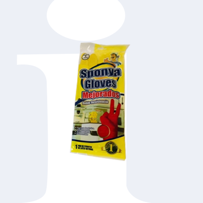 GUANTE DOMESTICO SPONYA NO. 9 AMARILLO