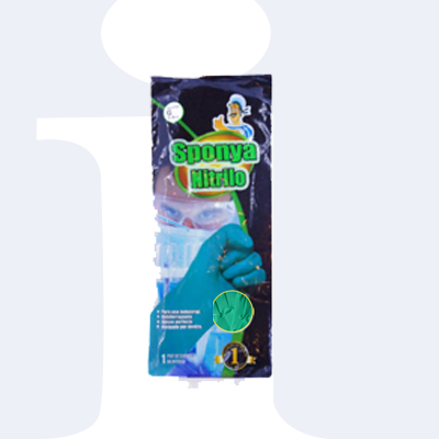 GUANTE DOMESTICO SPONYA NITRILO 8 VERDE