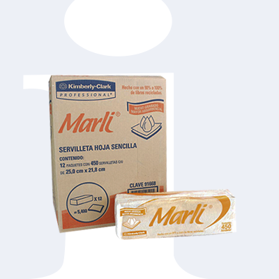SERVILLETA MARLI 450 HOJAS BLANCA