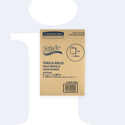 TOALLA ROLLO HOJA SENCILLA COLOR BLANCO