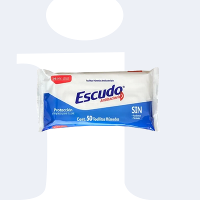 TOALLITAS HUMEDAS ANTIBAC ESCUDO C/50 PZ