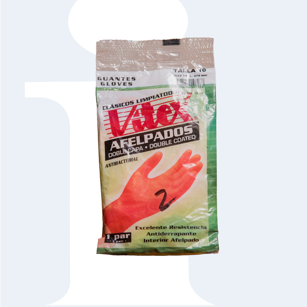 GUANTES VITEX AFELPADOS No.10 AMARILLOS