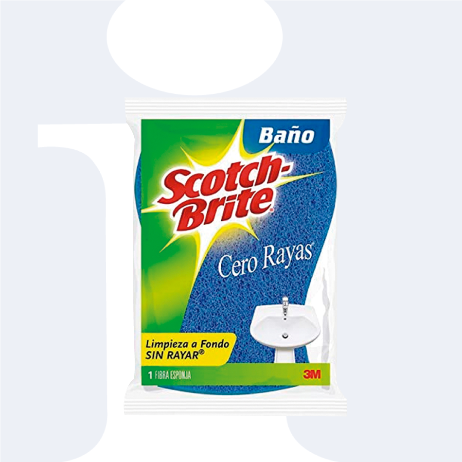 FIBRA ESPONJA AZUL SCOTCH BRITE PROFESIONAL ANTI RAYAS P-96