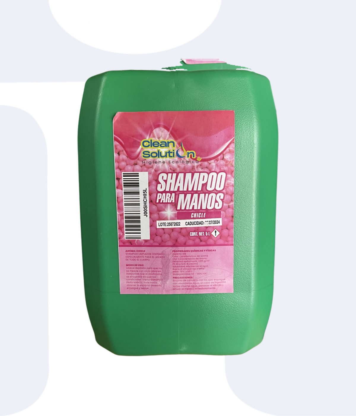 SHAMPOO P/MANOS CHICLE CLEAN SOLUTION 5L